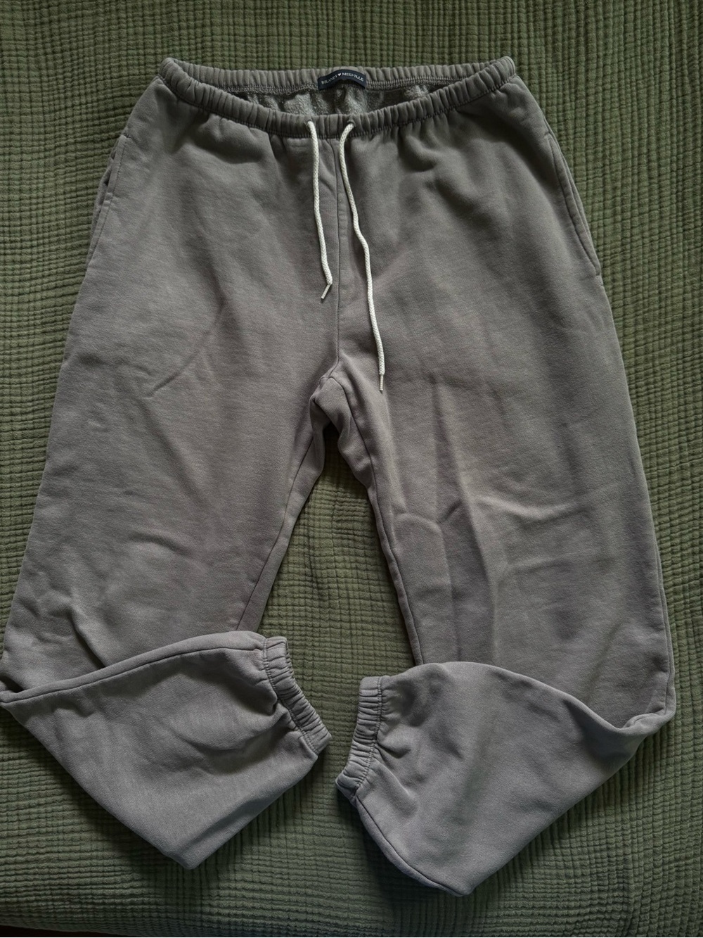 Brandy Melville Olive Gray Drawstring Joggers